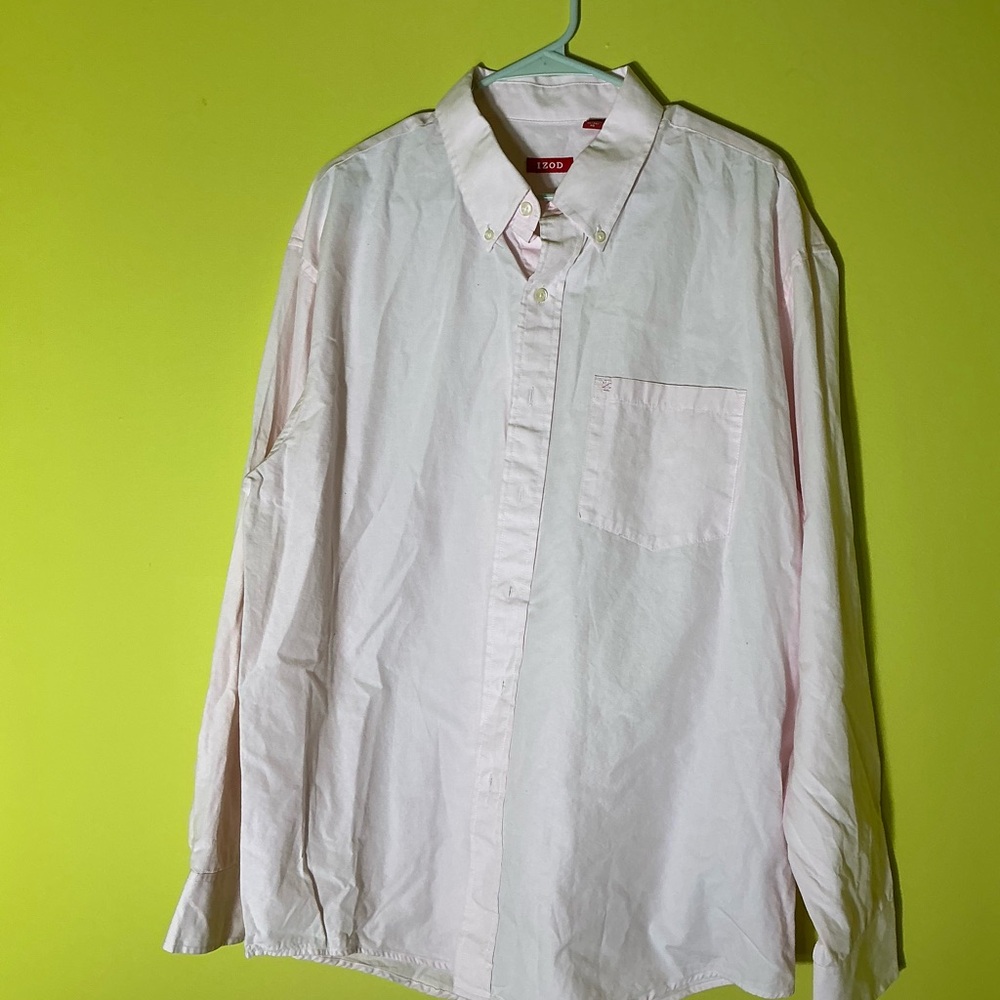 Izod Men's Light Pink Button-Down Shirt